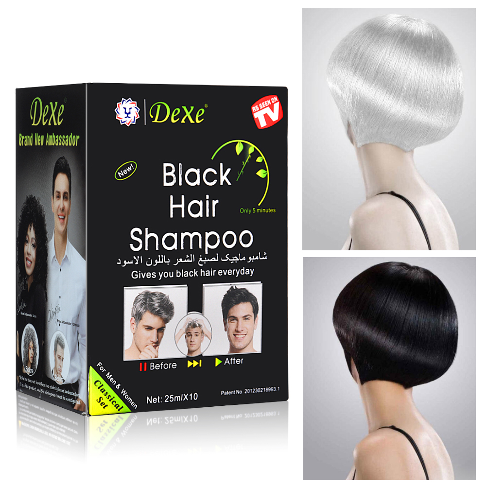 10 Pcs Fast Black Hair Shampoo - đánh giá và giá Hair Spray Color