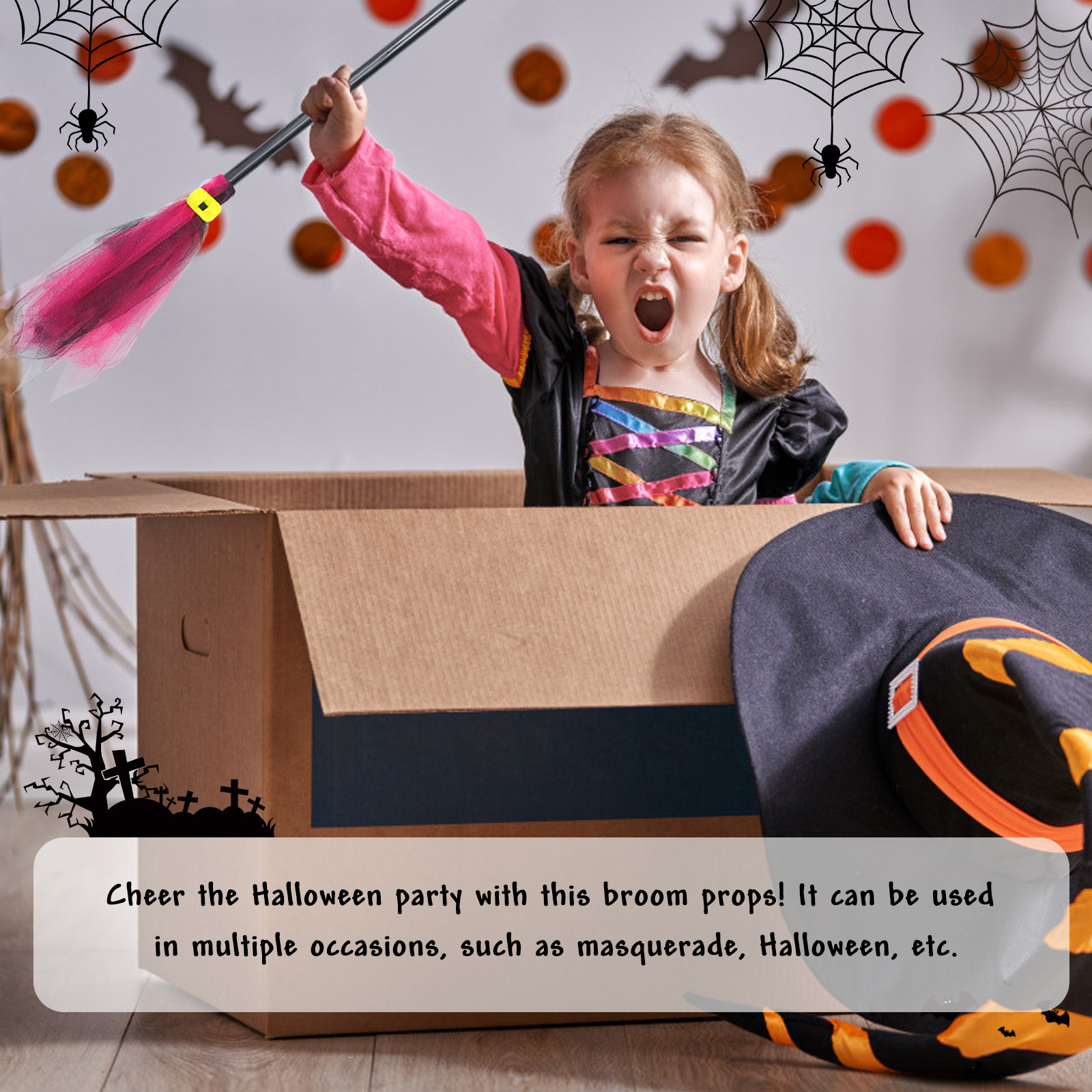 Halloween witch broom props fo - đánh giá và giá Easy Cosplay Prop