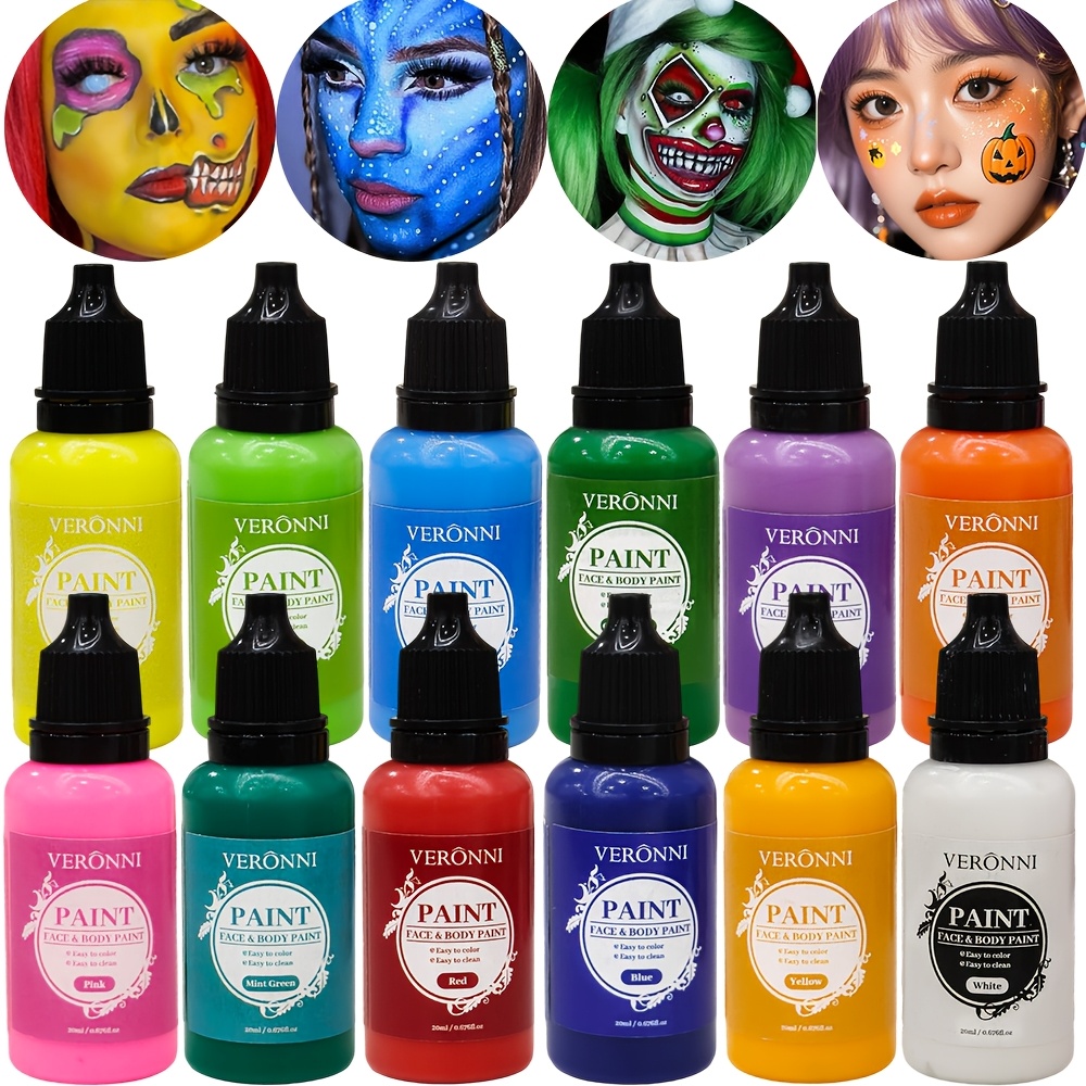 2 Bottles Black & White Face P - đánh giá và giá Cosplay Prop Paint